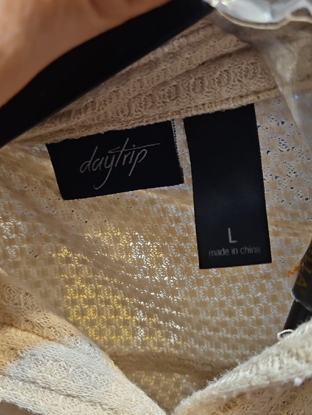 Daytrip Cream Waffle-Knit Button Front SHACKET - Picture 7 of 8